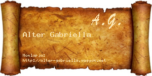 Alter Gabriella névjegykártya