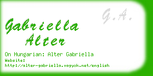 gabriella alter business card